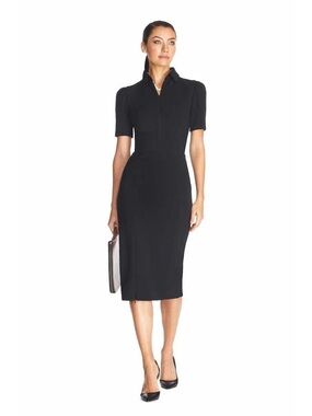 Dress the population Gloria front zip sheath dress
